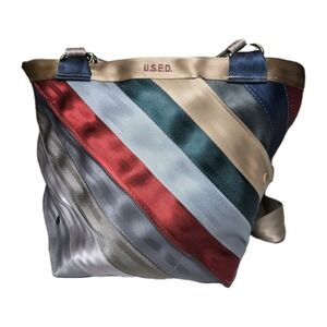 U.S.E.D. Brand Seat Belt Tote Bag Purse Large Recycled Edgy Indie Artsy Unique